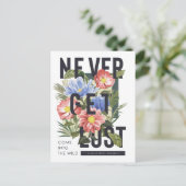 Nooit verloren Floral Slogan krijgen Briefkaart (Staand voorkant)
