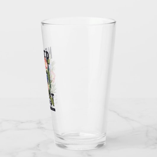 Nooit verloren Floral Slogan krijgen Glas (Links)