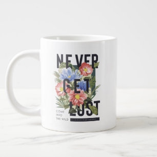 Nooit verloren Floral Slogan krijgen Grote Koffiekop