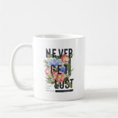 Nooit verloren Floral Slogan krijgen Koffiemok (Links)