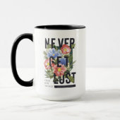 Nooit verloren Floral Slogan krijgen Mok (Links)