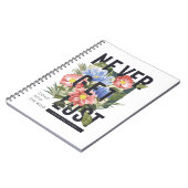 Nooit verloren Floral Slogan krijgen Notitieboek (Linkerzijde)