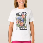 Nooit verloren Floral Slogan krijgen T-shirt (Voorkant)