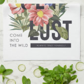 Nooit verloren Floral Slogan krijgen Theedoek (Gevouwen)