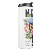Nooit verloren Floral Slogan krijgen Thermosbeker (Gedraaid links)