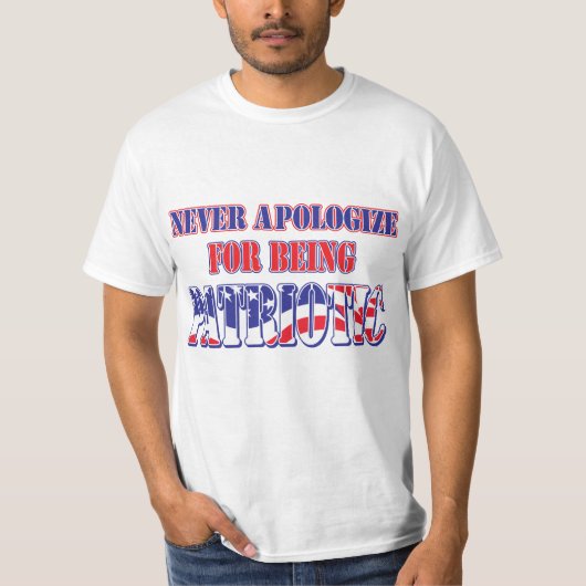 Nooit verontschuldigen t-shirt (Voorkant)