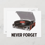Nooit vinylrecordspelers vergeten briefkaart (Voorkant / Achterkant)