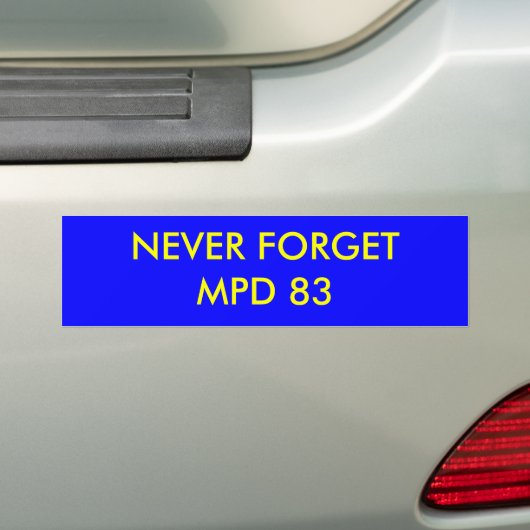 NOOIT VOORWERP 83 BUMPERSTICKER (Op auto)