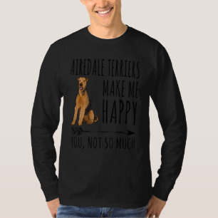 Nooit wandelen alleen Airedale Terrier grafisch wa T-shirt