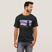 Nooit wandelen alleen platte gecoate retriever hon t-shirt (Voorkant volledig)