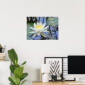Nooit Waterlily opgeven Poster (Thuiskantoor)