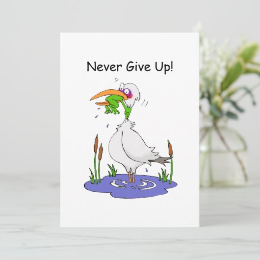 Nooit Wenskaart opgeven (Staand voorkant)