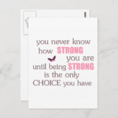 Nooit weten hoe sterk je bent briefkaart (Voorkant / Achterkant)