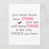 Nooit weten hoe sterk je bent briefkaart (Voorkant)