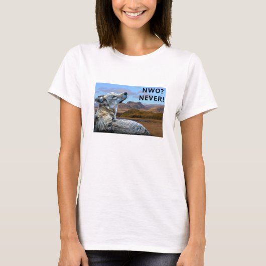 Nooit Wolf (licht) T-shirt (Voorkant)