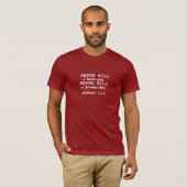 "NOOIT ZAL IK JE VERLATEN" TEE SHIRT (Voorkant volledig)