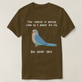 Nooit Zero Quaker Parrot T-shirt (Design voorkant)