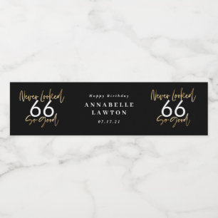 Nooit zo goed gekeken goud verjaardag viering waterfles etiket