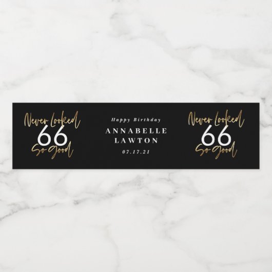 Nooit zo goed gekeken goud verjaardag viering waterfles etiket (Enkel label)