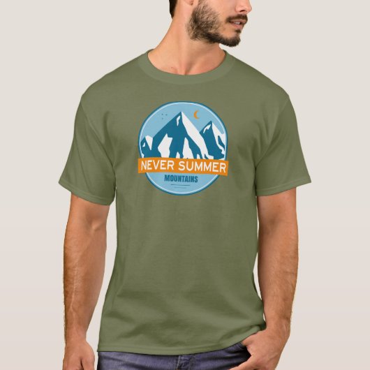Nooit Zomerbergen Colorado Sterren Maan T-shirt (Voorkant)