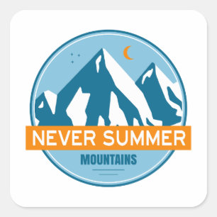 Nooit Zomerbergen Colorado Sterren Maan Vierkante Sticker