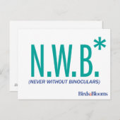 Nooit zonder binoculair middel briefkaart (Voorkant / Achterkant)