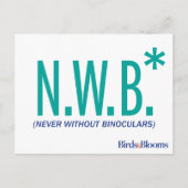 Nooit zonder binoculair middel briefkaart (Voorkant)