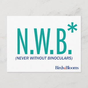 Nooit zonder binoculair middel briefkaart