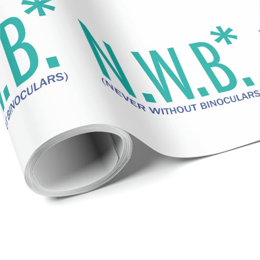 Nooit zonder binoculair middel cadeaupapier (Rol Hoek)