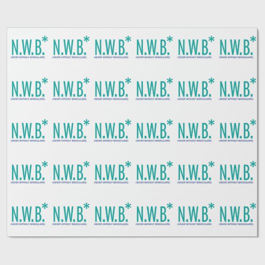 Nooit zonder binoculair middel cadeaupapier (Vlak)