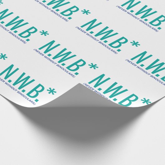 Nooit zonder binoculair middel cadeaupapier (Hoek)