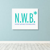 Nooit zonder binoculair middel canvas afdruk (Insitu (Houten vloer))