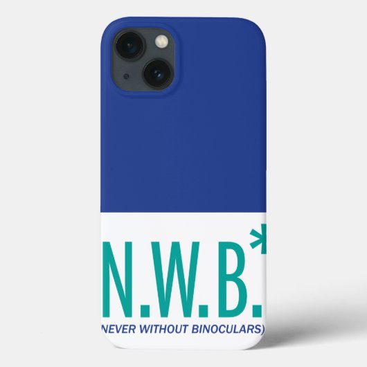 Nooit zonder binoculair middel Case-Mate iPhone case (Achterkant)