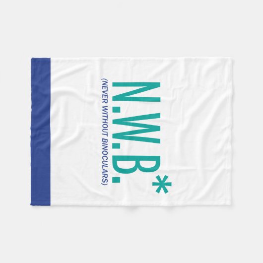 Nooit zonder binoculair middel fleece deken (Voorkant (Horizontaal))