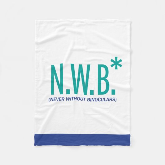 Nooit zonder binoculair middel fleece deken (Voorkant)