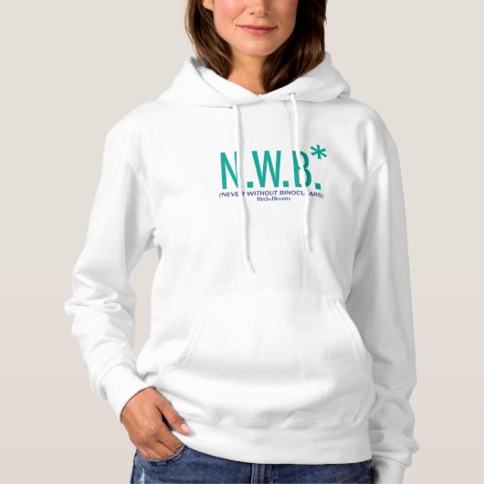 Nooit zonder binoculair middel hoodie (Voorkant)
