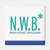 Nooit zonder binoculair middel magneet (Voorkant)