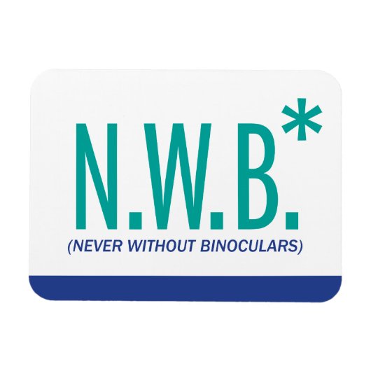 Nooit zonder binoculair middel magneet (Horizontaal)