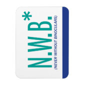 Nooit zonder binoculair middel magneet (Verticaal)