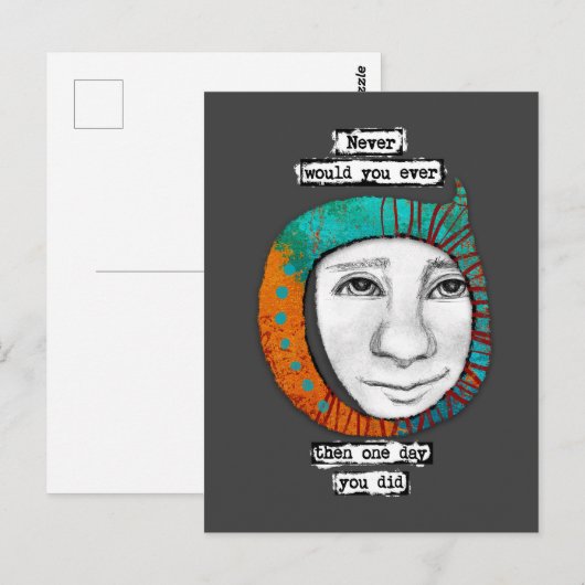 Nooit zou ik ooit Briefkaart hebben (Voorkant / Achterkant)