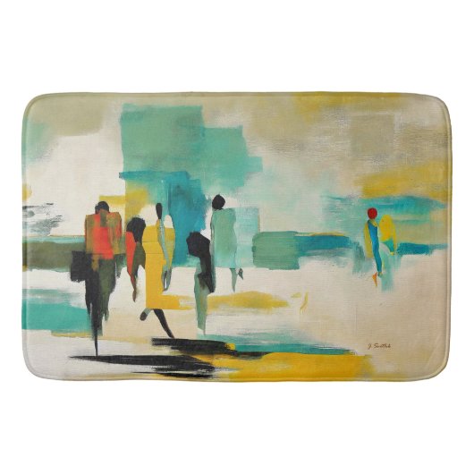 Nooitide Levendigheid – Abstracte Figuren Badmat (Voorkant)