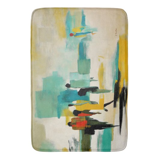 Nooitide Levendigheid – Abstracte Figuren Badmat (Voorkant Verticaal)