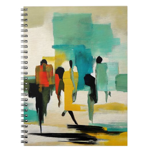 Nooitide Levendigheid – Abstracte Figuren Notitieboek (Voorkant)