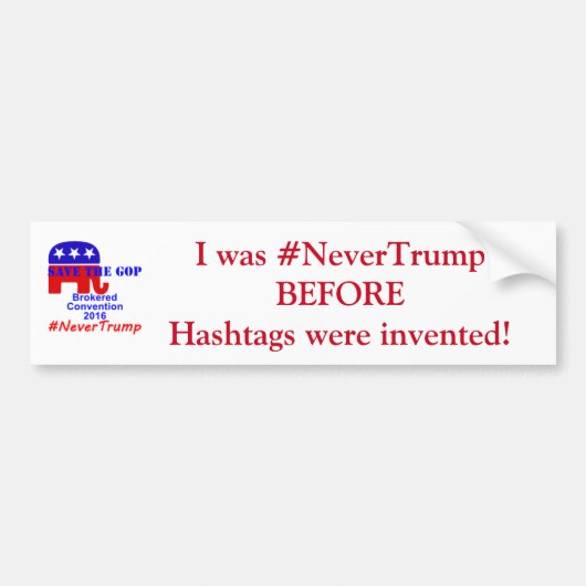 #NooitTrump Bumpersticker (Voorkant)