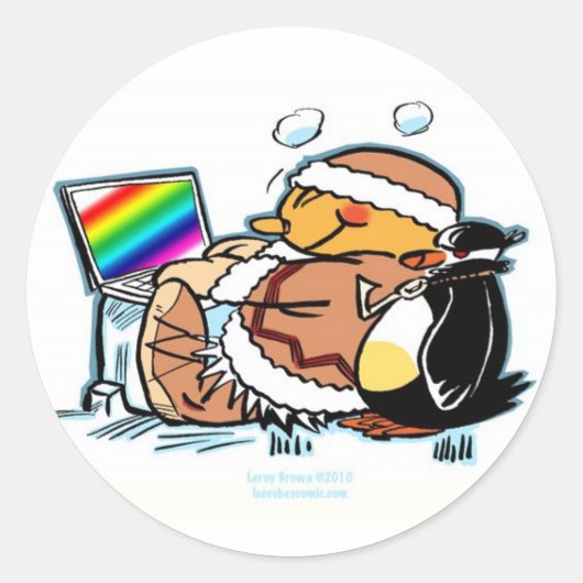 Nooky & Freeze Ronde Sticker (Voorkant)