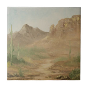 Noon Desert Landscape Tile Tegeltje