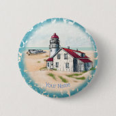 Noon Lighthouse pin Ronde Button 5,7 Cm (Voorkant)