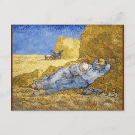 Noon - Rest van het Werk (na Millet) Briefkaart (Voorkant)