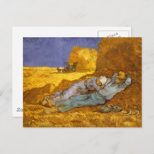Noon, rest van het werk van Gogh Fine Art Briefkaart (Voorkant / Achterkant)