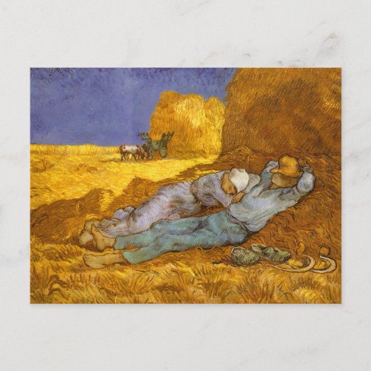 Noon, rest van het werk van Gogh Fine Art Briefkaart (Voorkant)